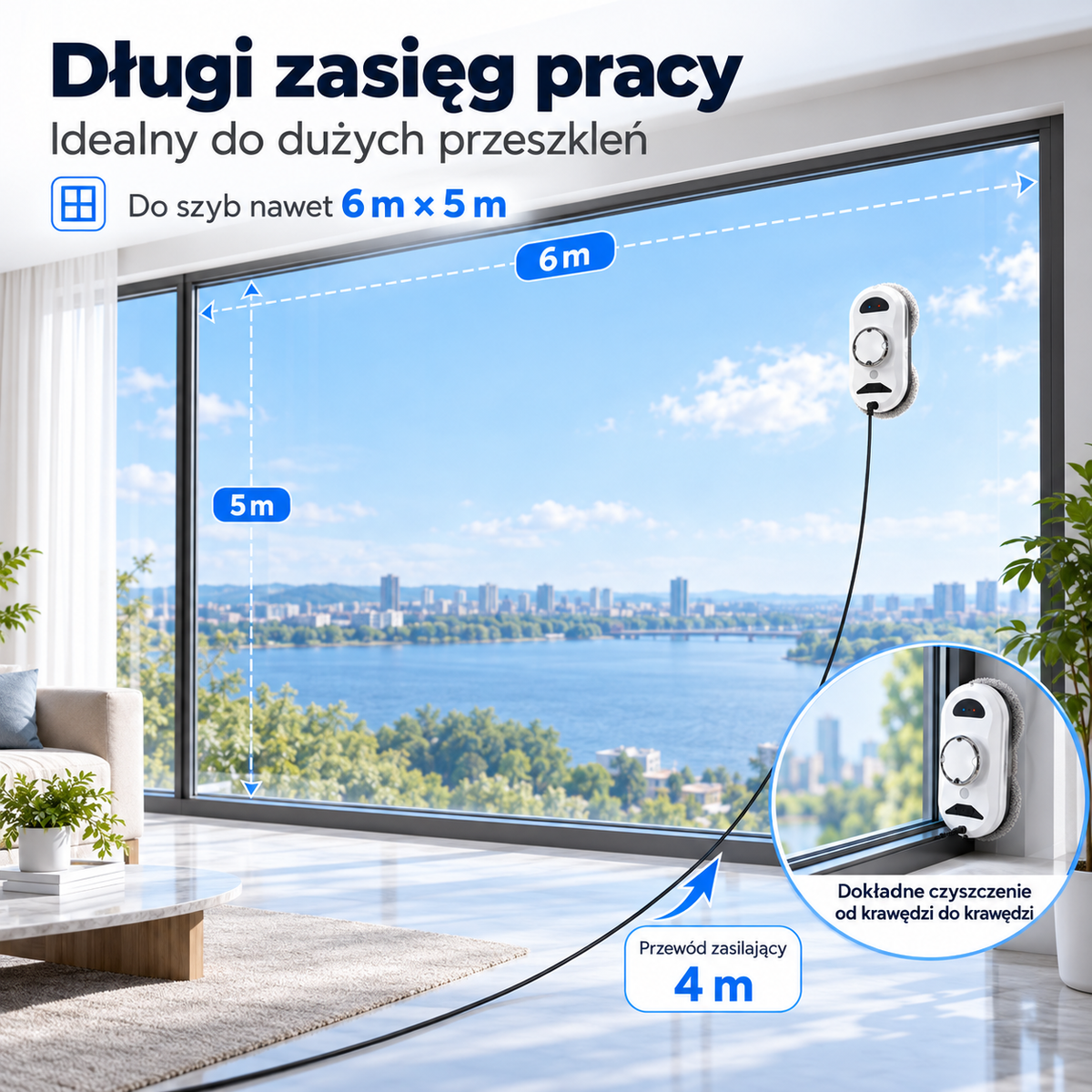 LumiGlass X7 — czyszczenie dużych przeszkleń