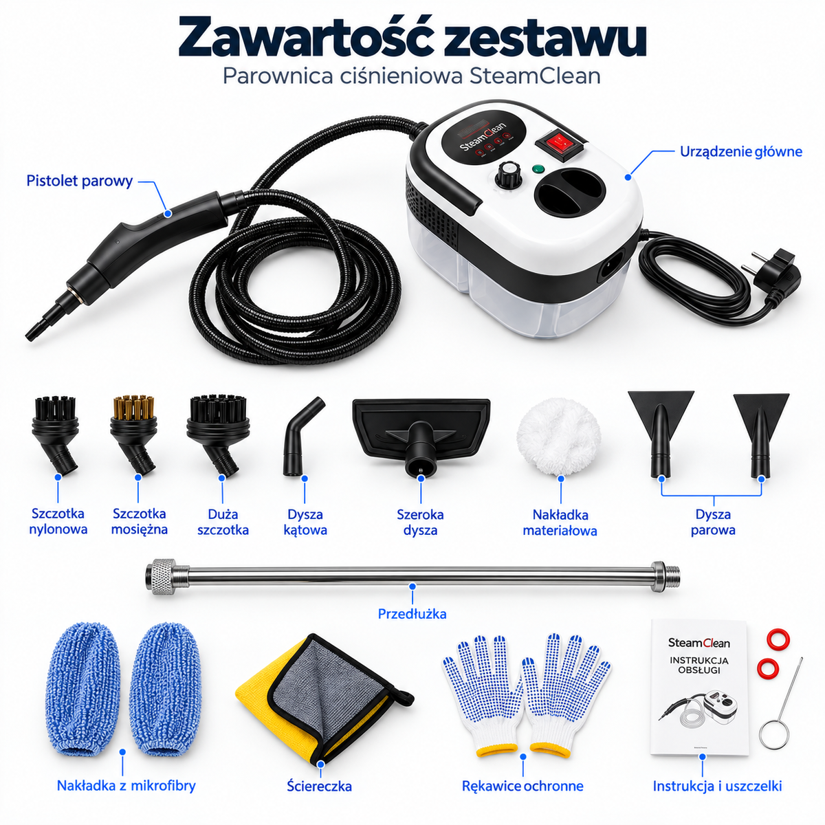 Zelena SteamClean™ – Parownica Ciśnieniowa