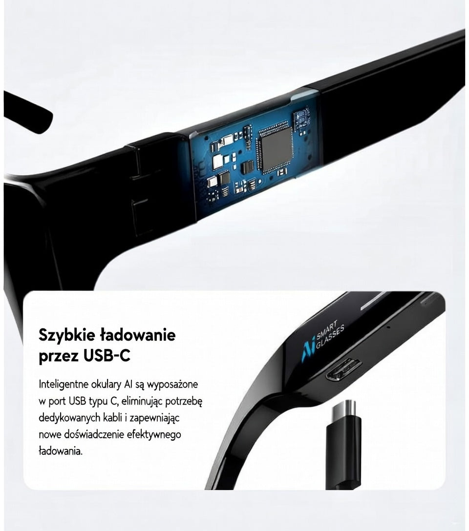 LinGlass™ E14 – Inteligentne Okulary z Kamerą HD