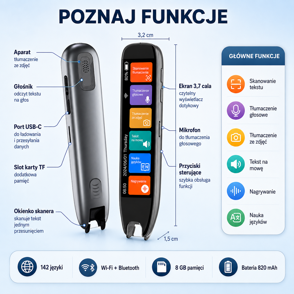 LinPen PRO - Inteligentny skaner i tłumacz Offline