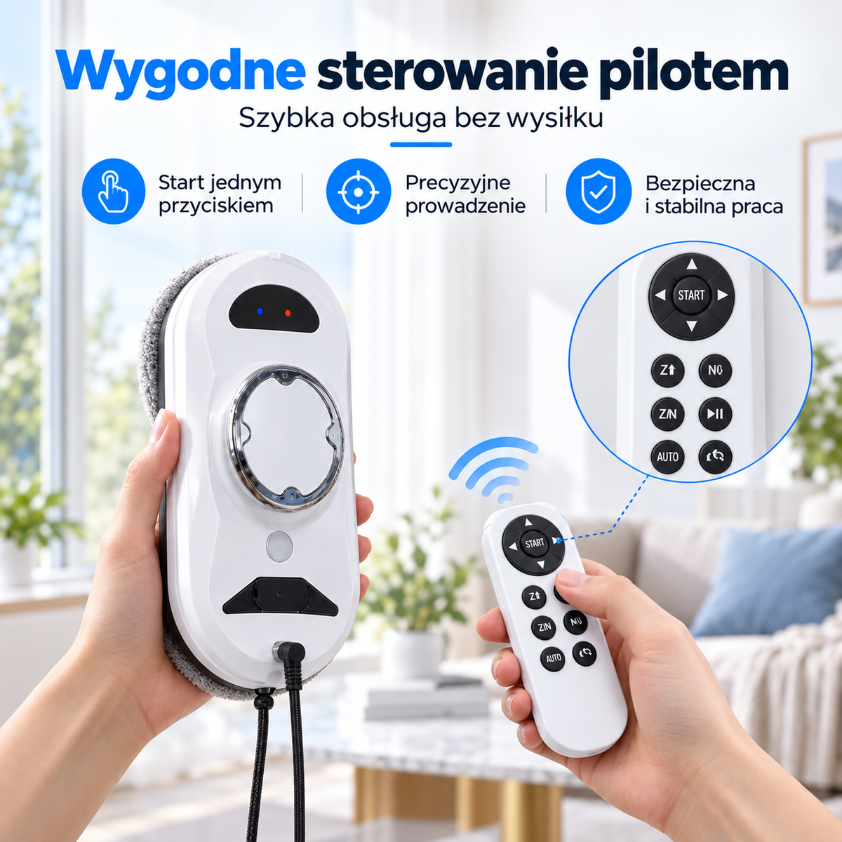 LumiGlass X7 — wygodne sterowanie pilotem